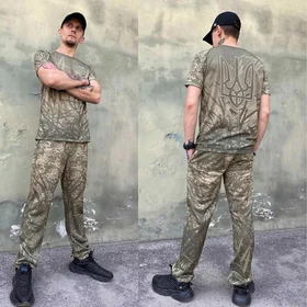 Cпортивный костюм: Комплект Піксель Очерет. Штани і футболка